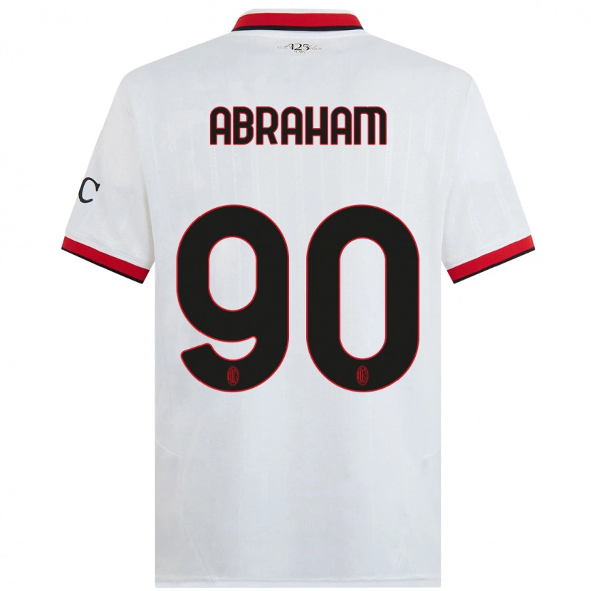 Danxen Bambino Maglia Tammy Abraham #90 Bianco Nero Rosso Kit Gara Away 2024/25 Maglietta