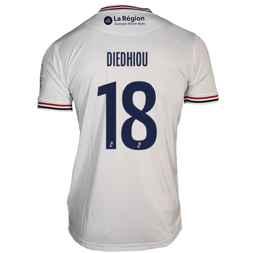 Danxen Bambino Maglia Famara Diédhiou #18 Bianco Kit Gara Away 2024/25 Maglietta