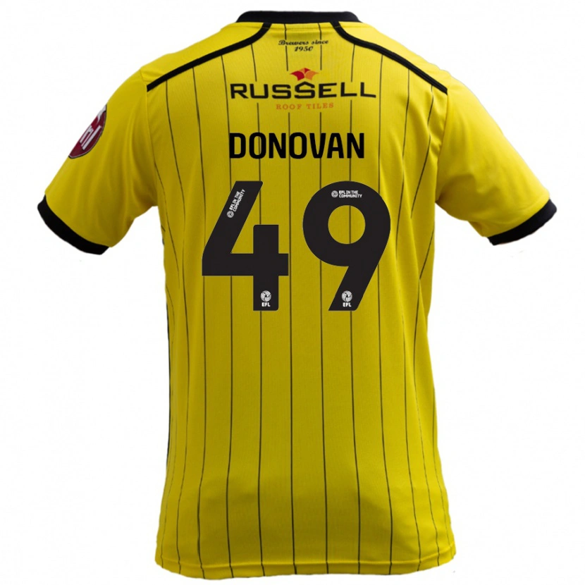 Danxen Bambino Maglia Romelle Donovan #49 Giallo Kit Gara Home 2024/25 Maglietta