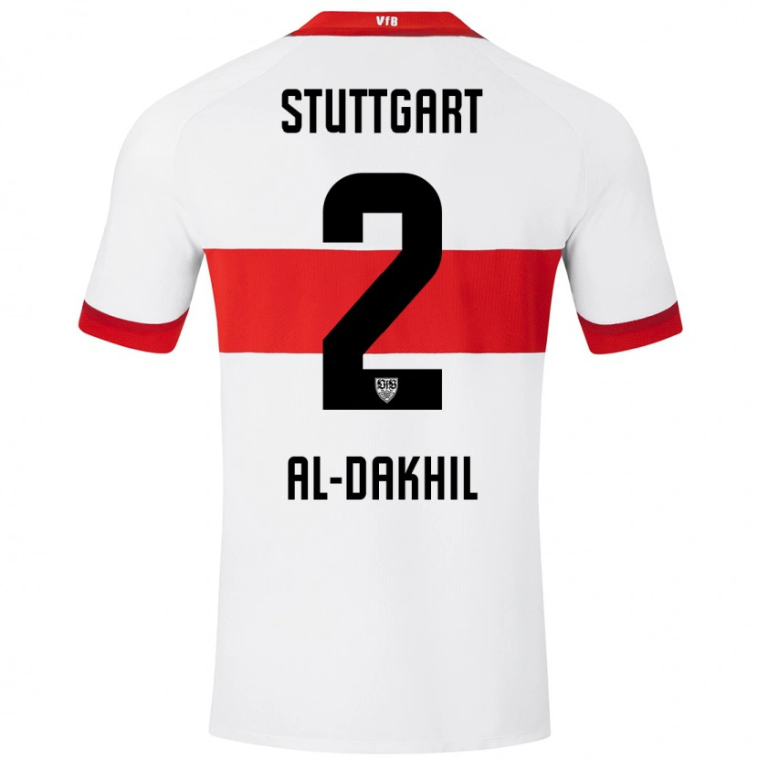 Danxen Bambino Maglia Ameen Al-Dakhil #2 Bianco Rosso Kit Gara Home 2024/25 Maglietta