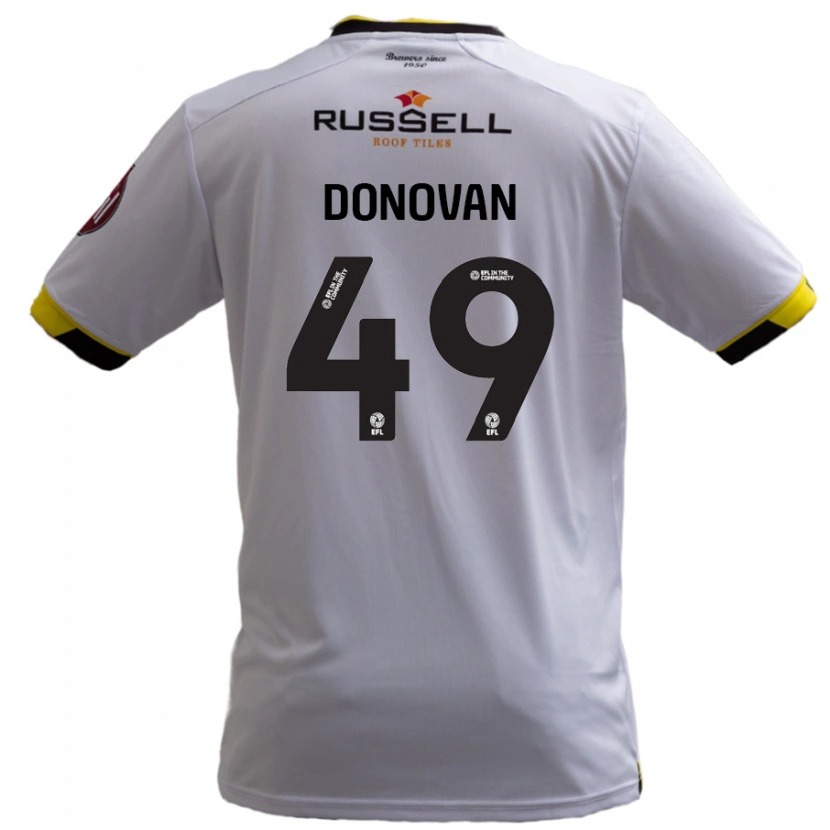 Danxen Bambino Maglia Romelle Donovan #49 Bianco Kit Gara Away 2024/25 Maglietta