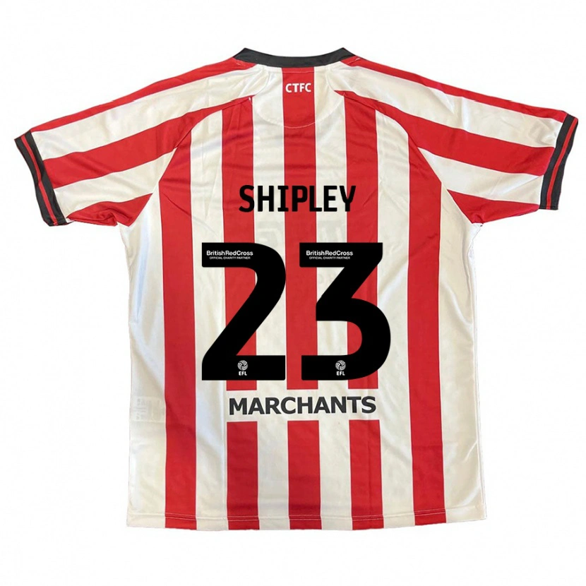 Danxen Bambino Maglia Lewis Shipley #23 Rosso Bianco Kit Gara Home 2024/25 Maglietta