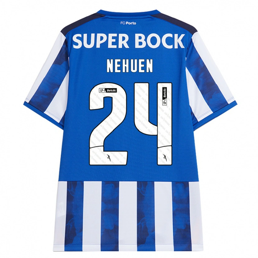 Danxen Bambino Maglia Nehuén Pérez #24 Blu Bianco Kit Gara Home 2024/25 Maglietta