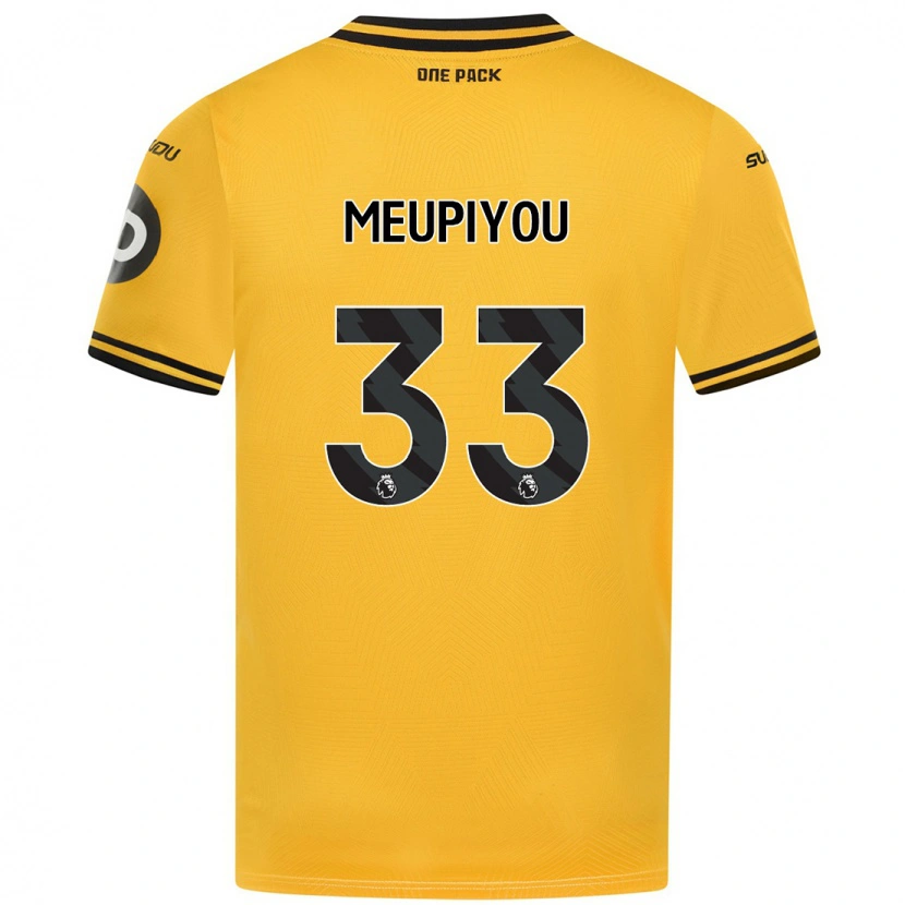Danxen Bambino Maglia Bastien Meupiyou #33 Giallo Kit Gara Home 2024/25 Maglietta