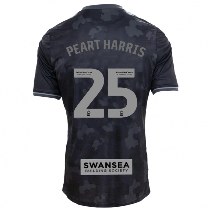 Danxen Bambino Maglia Myles Peart-Harris #25 Nero Kit Gara Away 2024/25 Maglietta