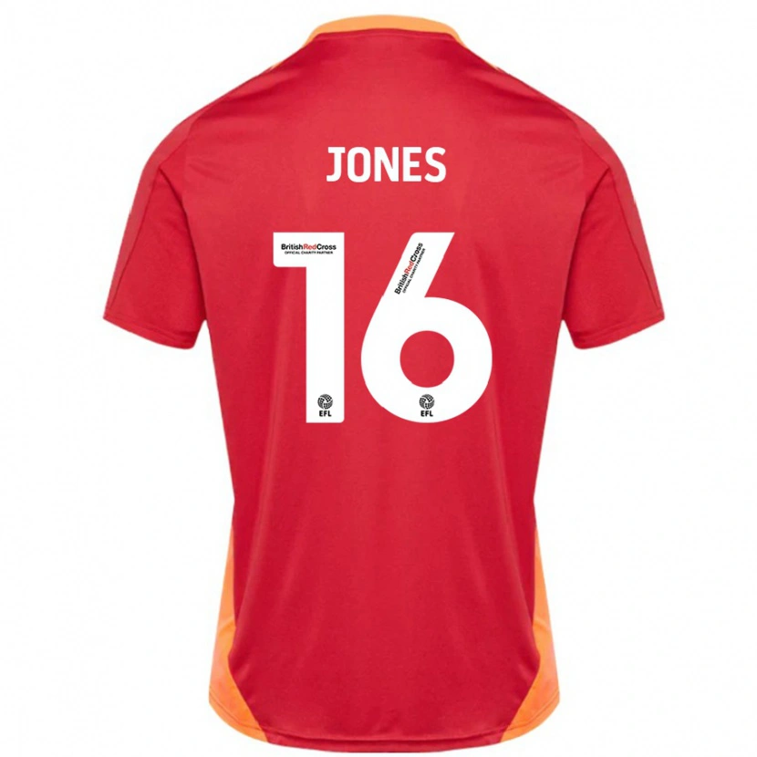 Danxen Bambino Maglia Patrick Jones #16 Blu Bianco Sporco Kit Gara Away 2024/25 Maglietta