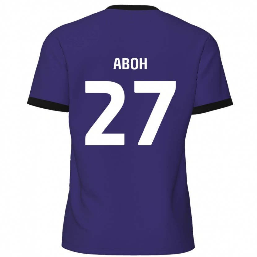 Danxen Bambino Maglia Ken Aboh #27 Viola Kit Gara Away 2024/25 Maglietta