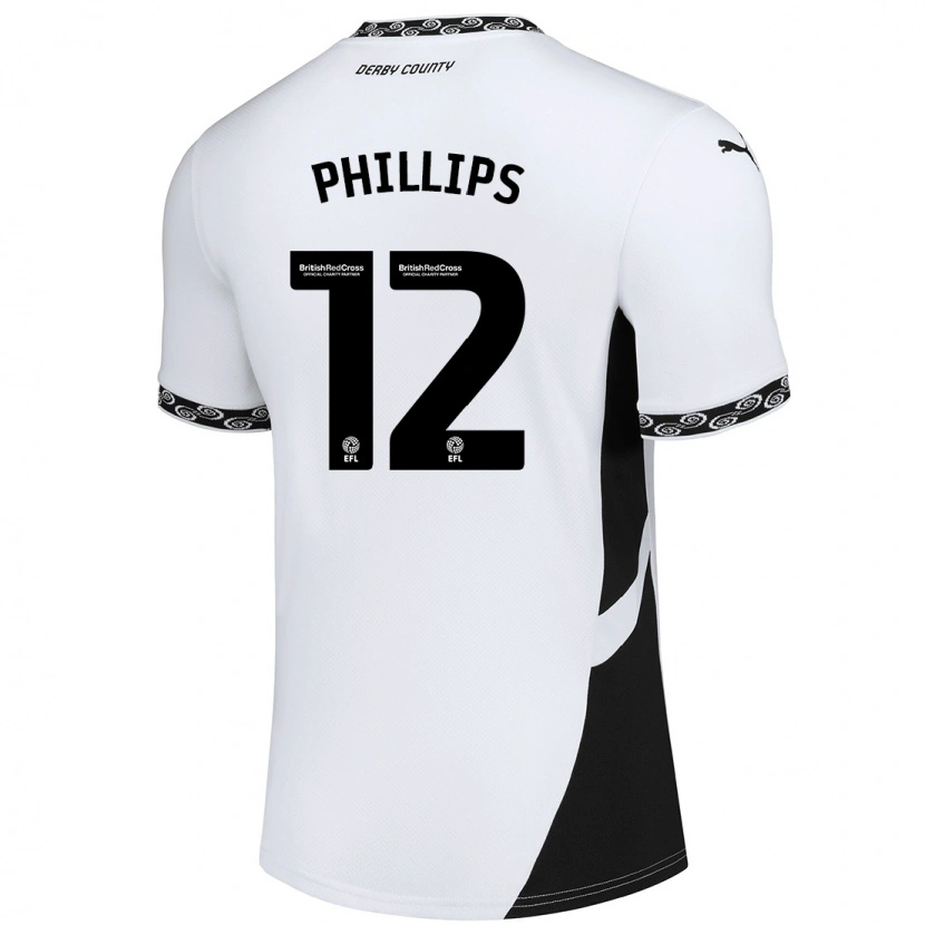 Danxen Uomo Maglia Nathaniel Phillips #12 Bianco Nero Kit Gara Home 2024/25 Maglietta