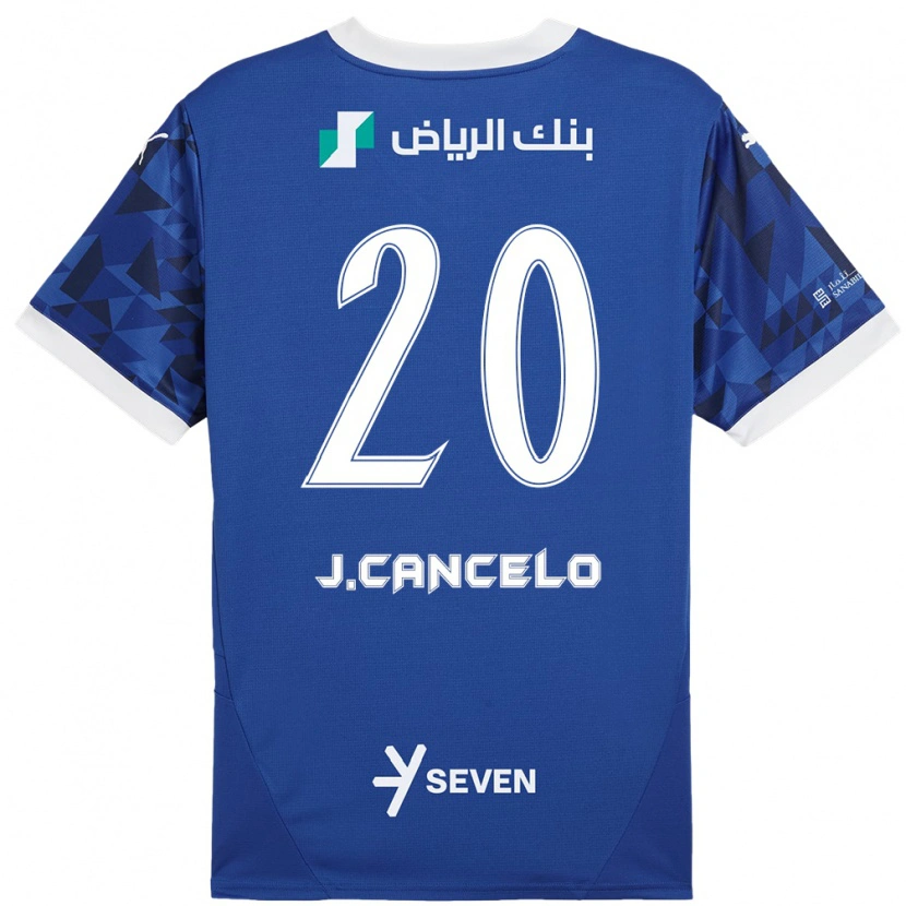 Danxen Uomo Maglia João Cancelo #20 Blu Scuro Bianco Kit Gara Home 2024/25 Maglietta