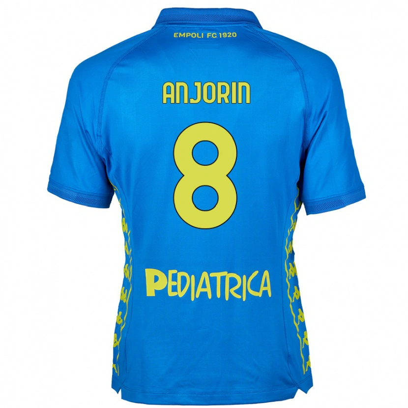 Danxen Uomo Maglia Tino Anjorin #8 Blu Kit Gara Home 2024/25 Maglietta