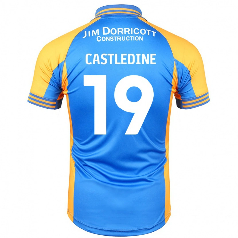 Danxen Uomo Maglia Leo Castledine #19 Blu Ambra Kit Gara Home 2024/25 Maglietta