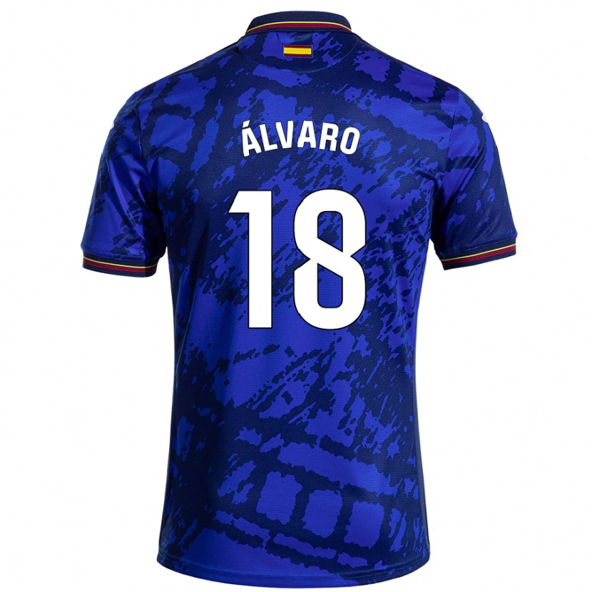 Danxen Uomo Maglia Álvaro Rodríguez #18 Blu Più Scuro Kit Gara Home 2024/25 Maglietta