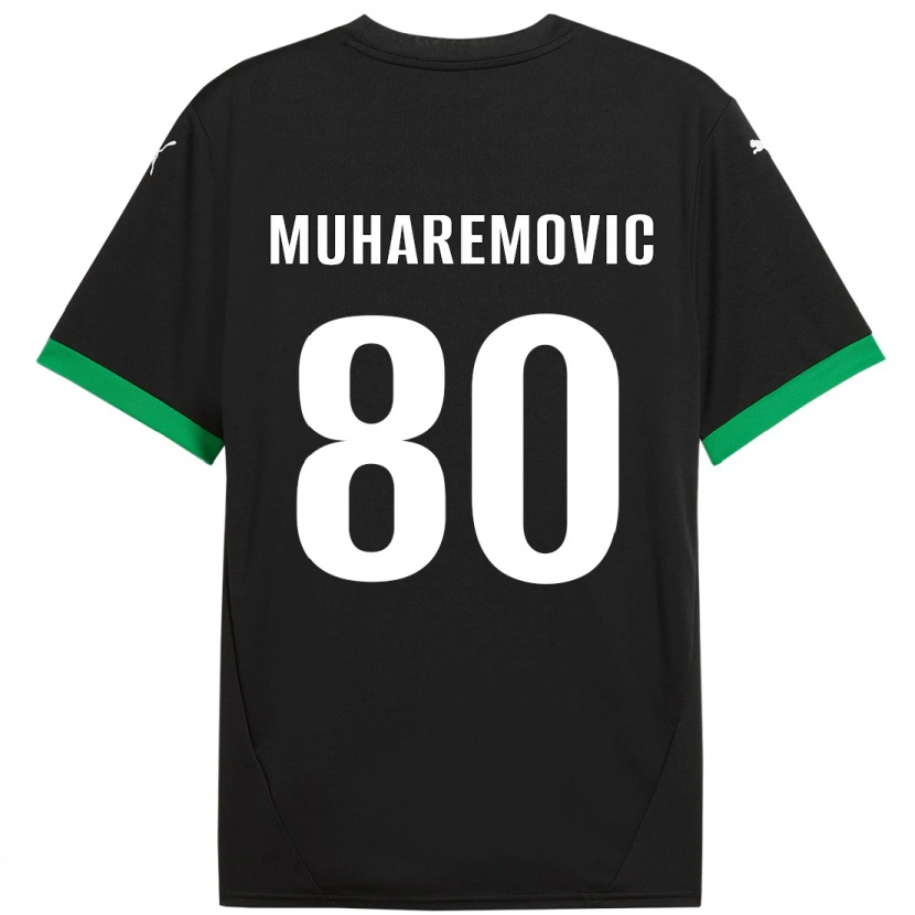 Danxen Uomo Maglia Tarik Muharemovic #80 Nero Verde Scuro Kit Gara Home 2024/25 Maglietta