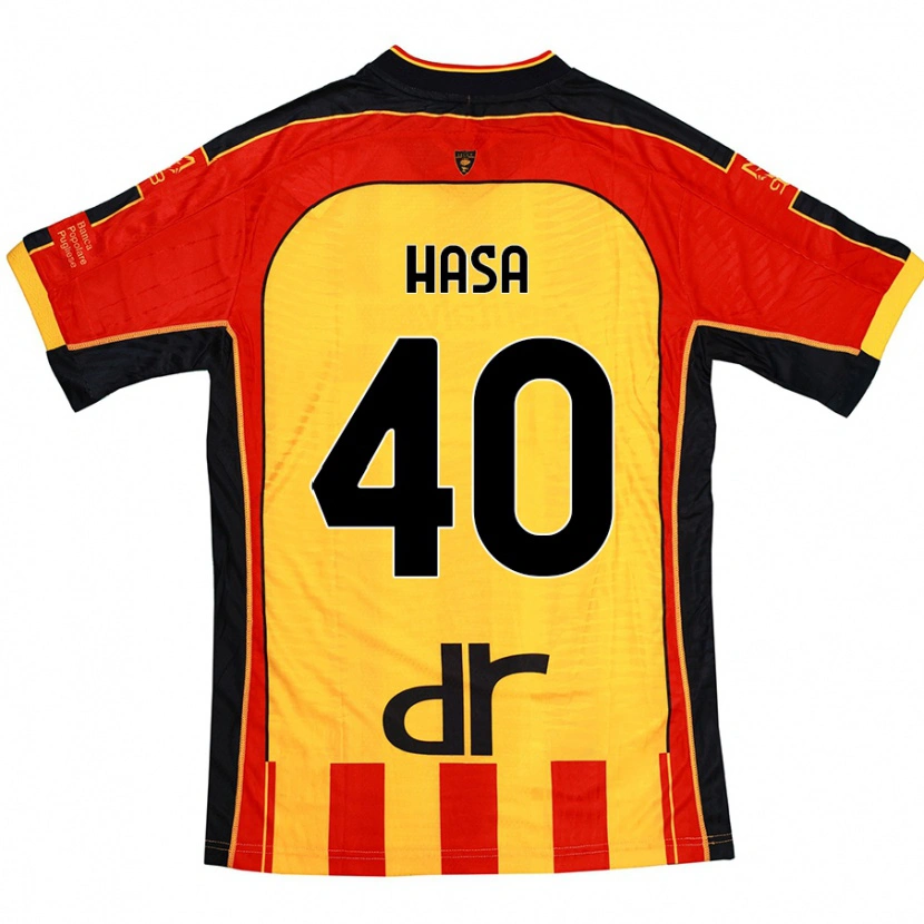 Danxen Uomo Maglia Luis Hasa #40 Giallo Rosso Kit Gara Home 2024/25 Maglietta
