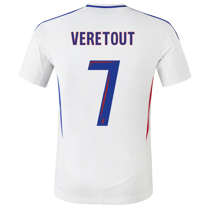 Danxen Uomo Maglia Jordan Veretout #7 Bianco Blu Kit Gara Home 2024/25 Maglietta