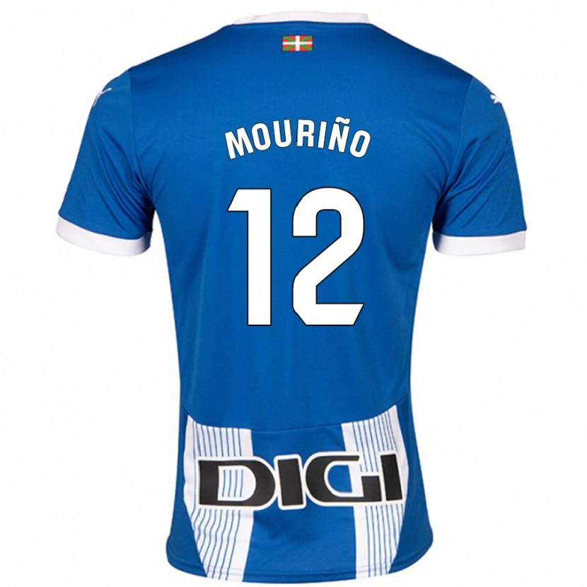Danxen Uomo Maglia Santiago Mouriño #12 Blu Kit Gara Home 2024/25 Maglietta