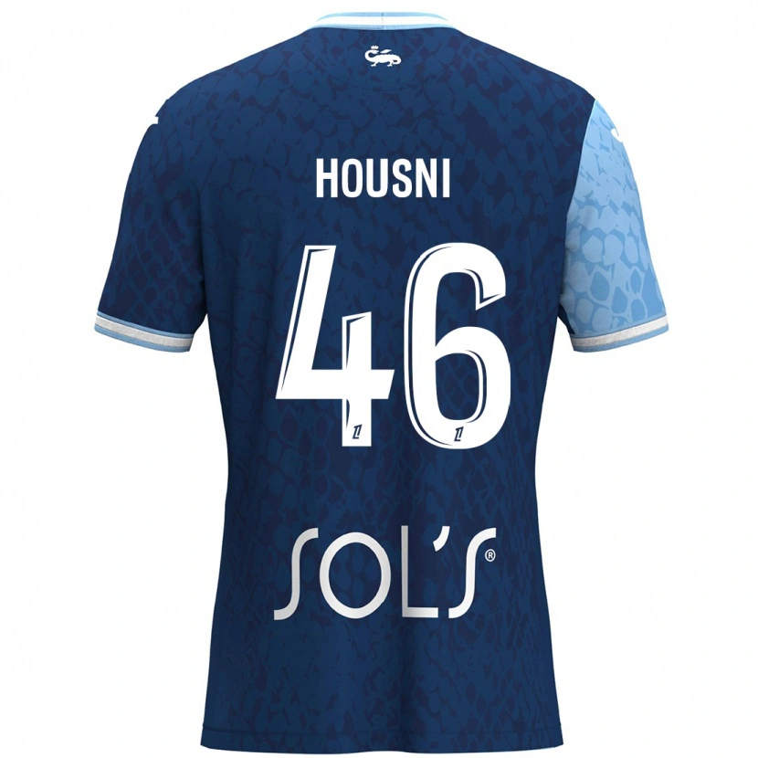 Danxen Uomo Maglia Ilyes Housni #46 Azzurro Blu Scuro Kit Gara Home 2024/25 Maglietta
