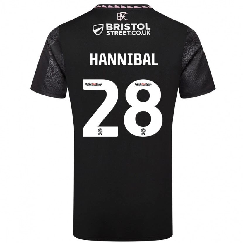 Danxen Uomo Maglia Hannibal #28 Nero Kit Gara Away 2024/25 Maglietta
