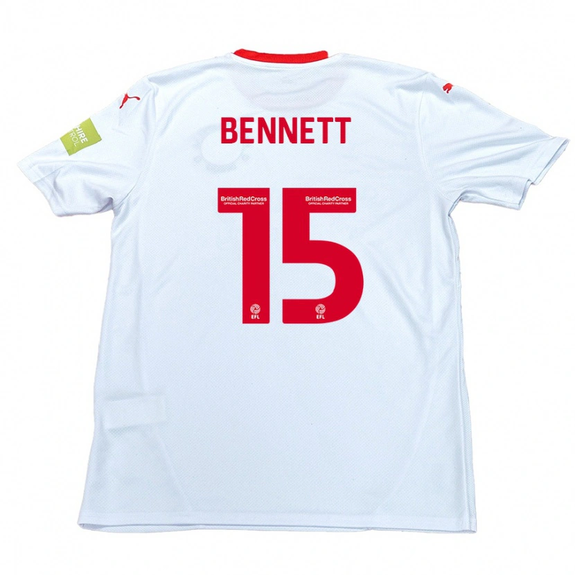 Danxen Uomo Maglia Rhys Bennett #15 Bianco Kit Gara Away 2024/25 Maglietta