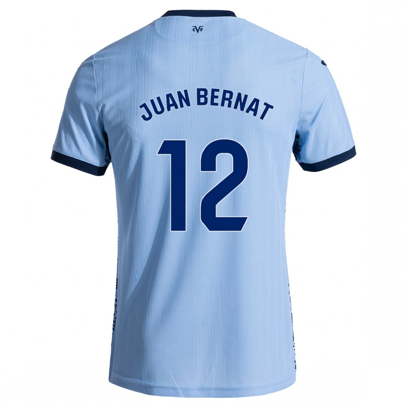 Danxen Uomo Maglia Juan Bernat #12 Azzurro Cielo Kit Gara Away 2024/25 Maglietta