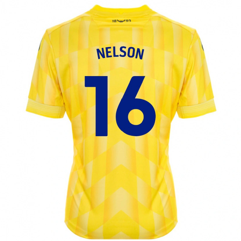 Danxen Uomo Maglia Ben Nelson #16 Giallo Kit Gara Home 2024/25 Maglietta