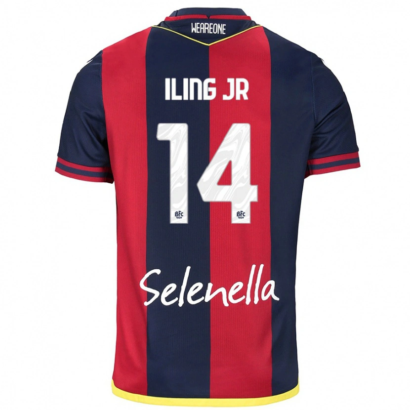 Danxen Uomo Maglia Samuel Iling-Junior #14 Rosso Blu Reale Kit Gara Home 2024/25 Maglietta