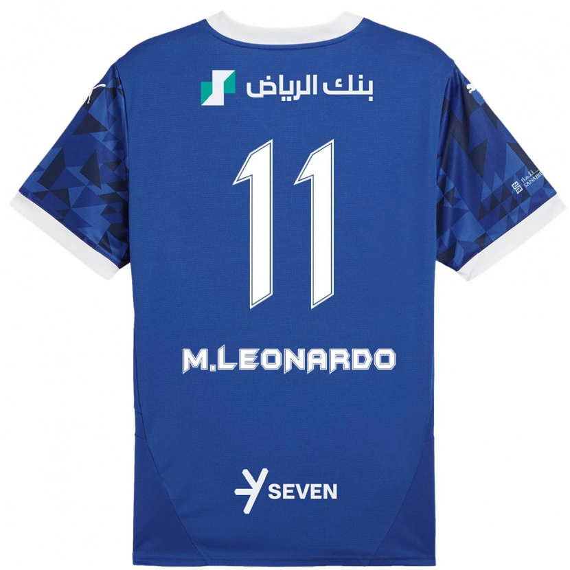 Danxen Uomo Maglia Marcos Leonardo #11 Blu Scuro Bianco Kit Gara Home 2024/25 Maglietta