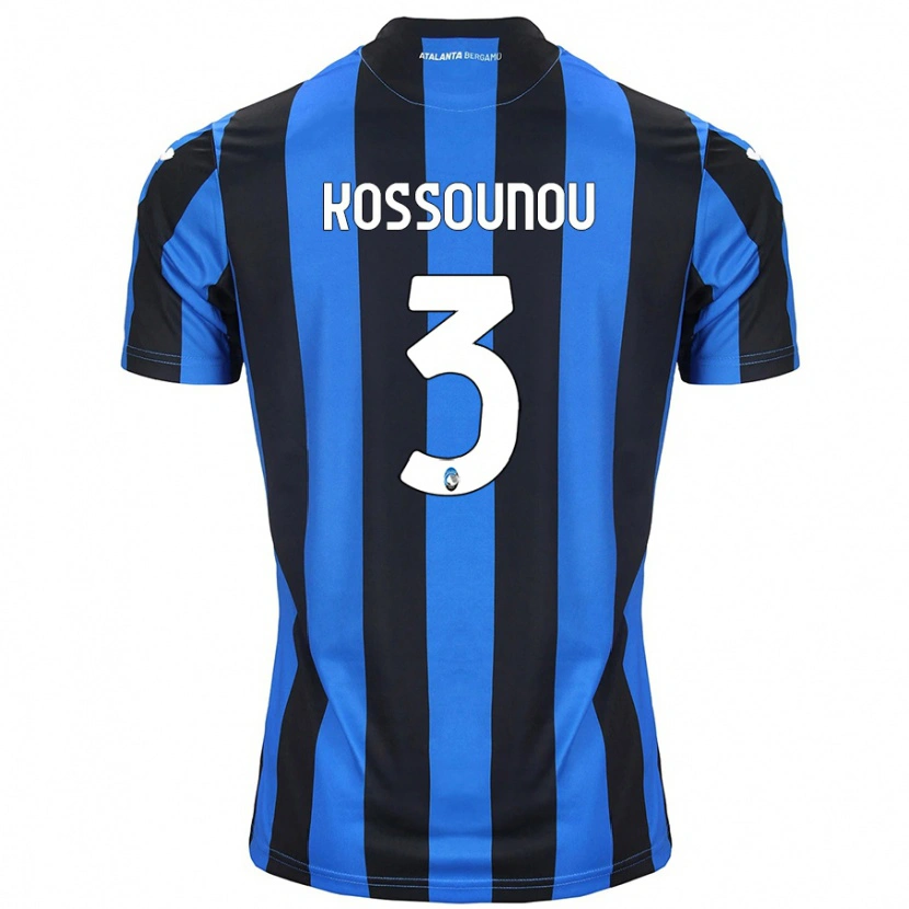 Danxen Uomo Maglia Odilon Kossounou #3 Blu Nero Kit Gara Home 2024/25 Maglietta