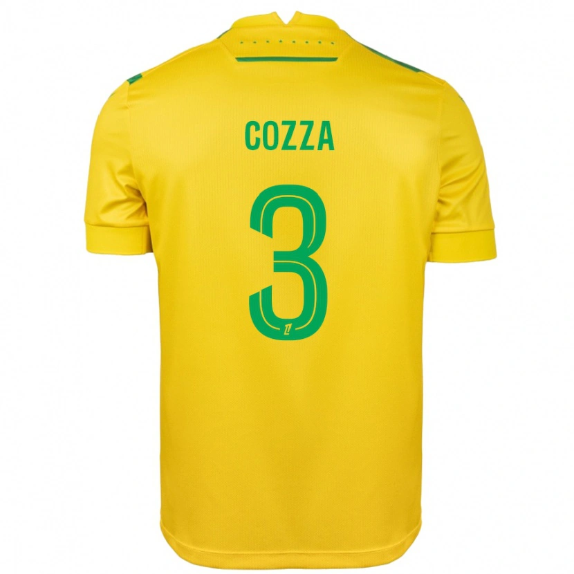 Danxen Uomo Maglia Nicolas Cozza #3 Giallo Verde Kit Gara Home 2024/25 Maglietta