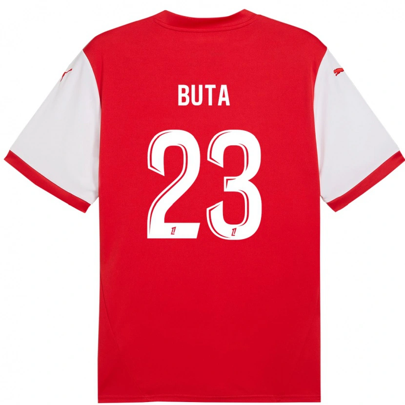 Danxen Uomo Maglia Aurélio Buta #23 Rosso Bianco Kit Gara Home 2024/25 Maglietta