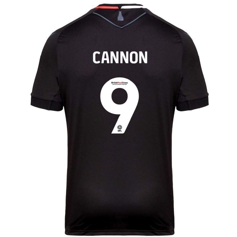 Danxen Uomo Maglia Tom Cannon #9 Nero Kit Gara Away 2024/25 Maglietta