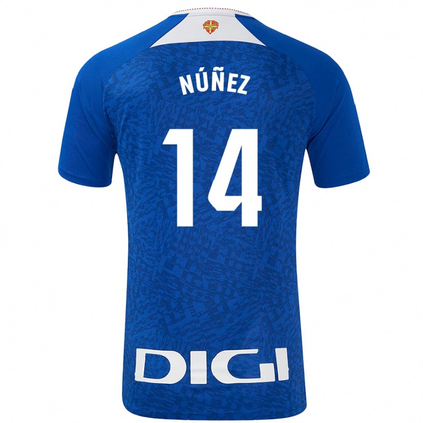Danxen Uomo Maglia Unai Núñez #14 Blu Royal Kit Gara Away 2024/25 Maglietta