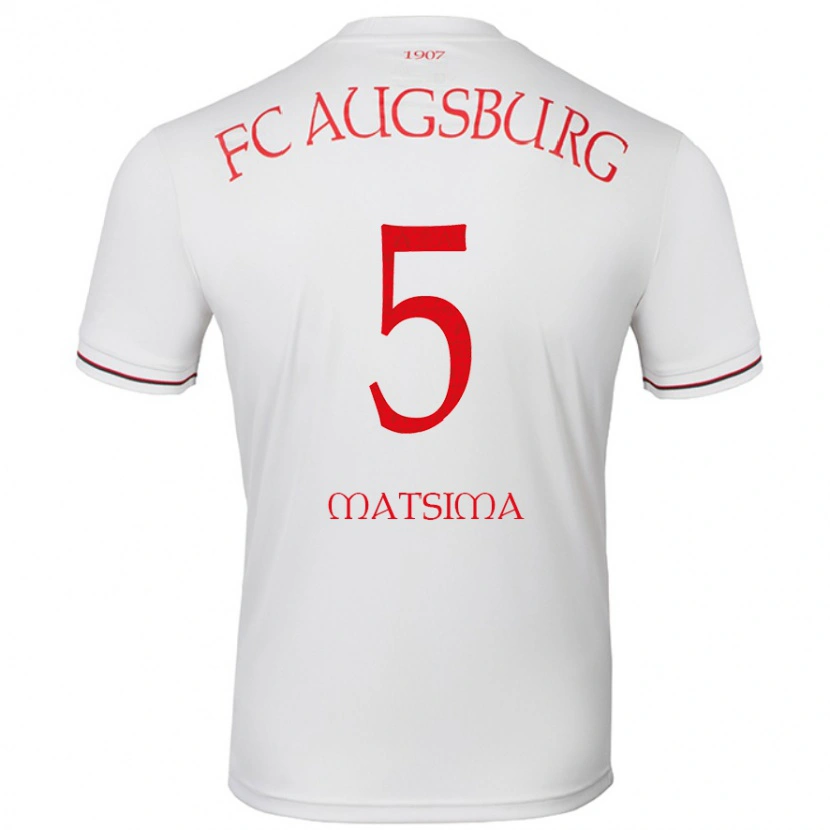 Danxen Uomo Maglia Chrislain Matsima #5 Bianco Kit Gara Home 2024/25 Maglietta