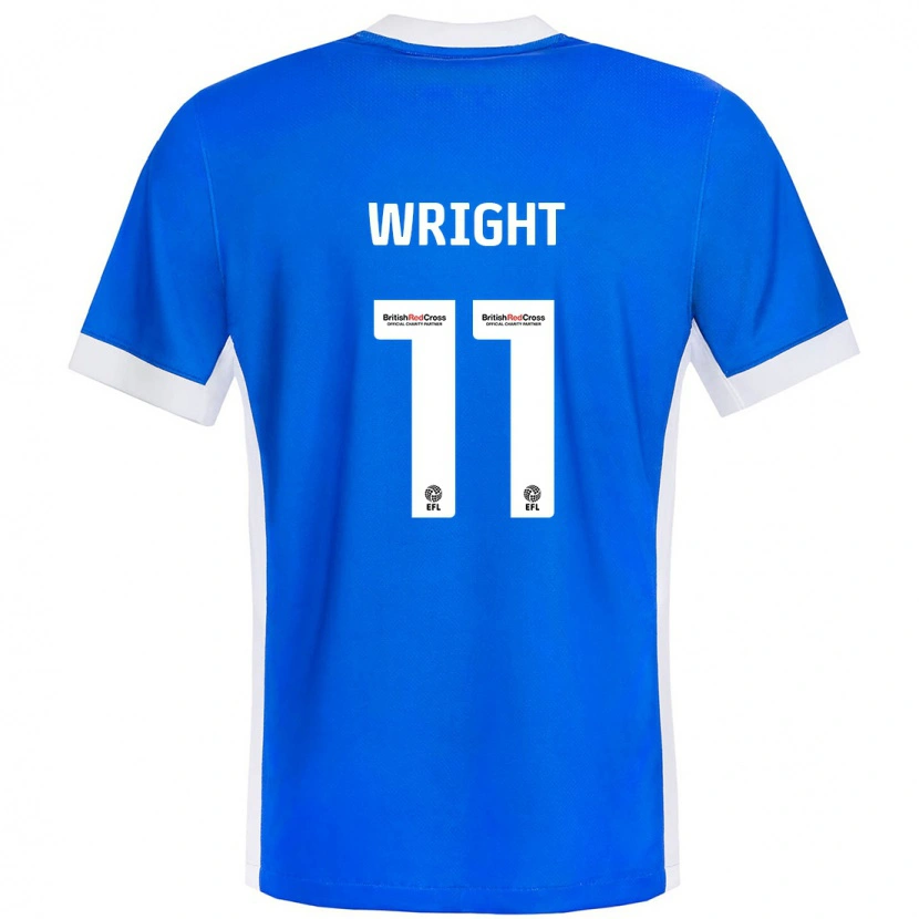 Danxen Uomo Maglia Scott Wright #11 Blu Bianco Kit Gara Home 2024/25 Maglietta