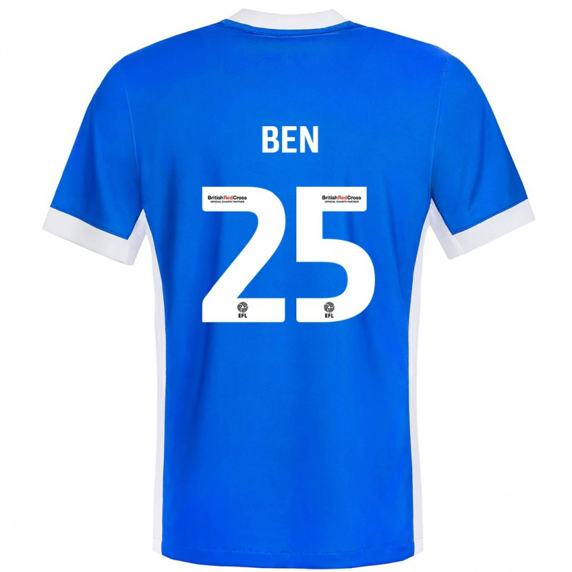 Danxen Uomo Maglia Ben Davies #25 Blu Bianco Kit Gara Home 2024/25 Maglietta
