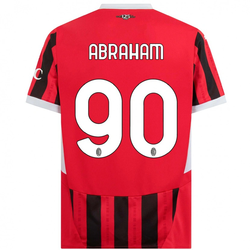 Danxen Uomo Maglia Tammy Abraham #90 Rosso Nero Kit Gara Home 2024/25 Maglietta