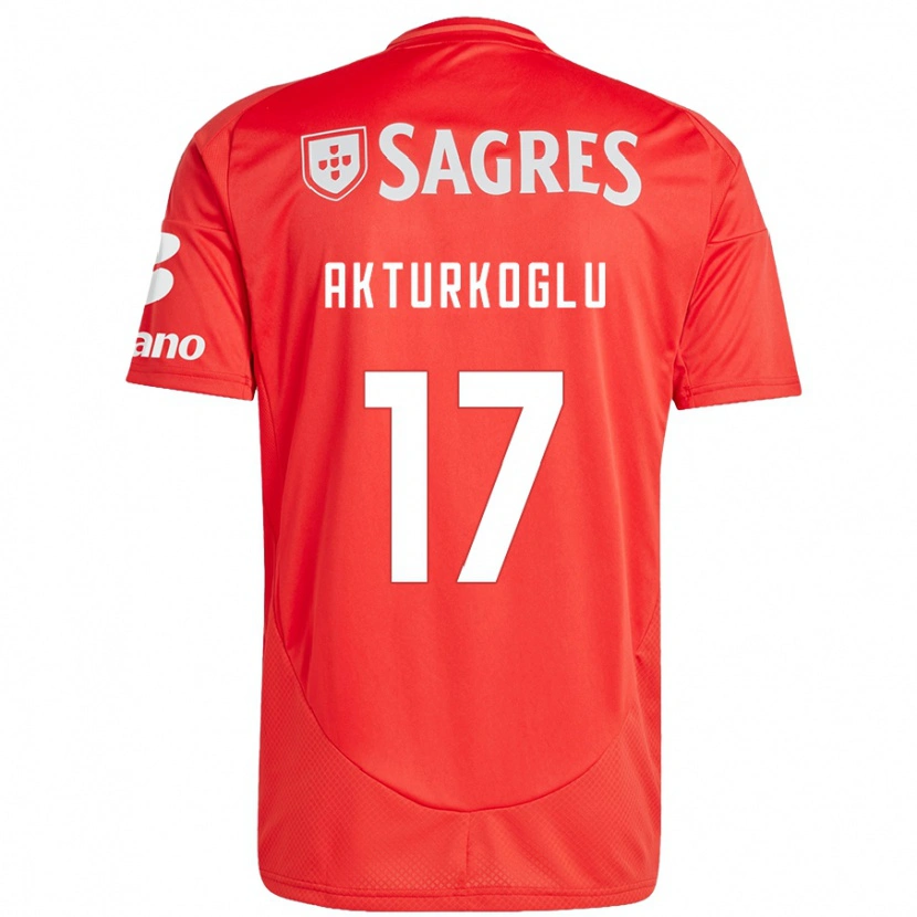 Danxen Uomo Maglia Kerem Aktürkoğlu #17 Rosso Bianco Kit Gara Home 2024/25 Maglietta