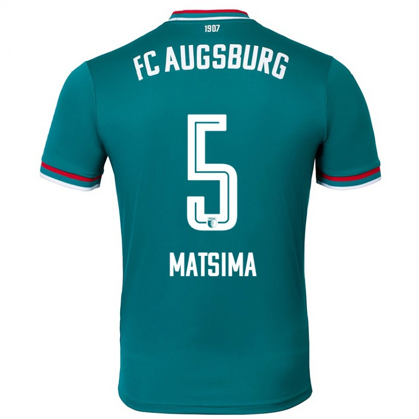Danxen Uomo Maglia Chrislain Matsima #5 Verde Scuro Kit Gara Away 2024/25 Maglietta