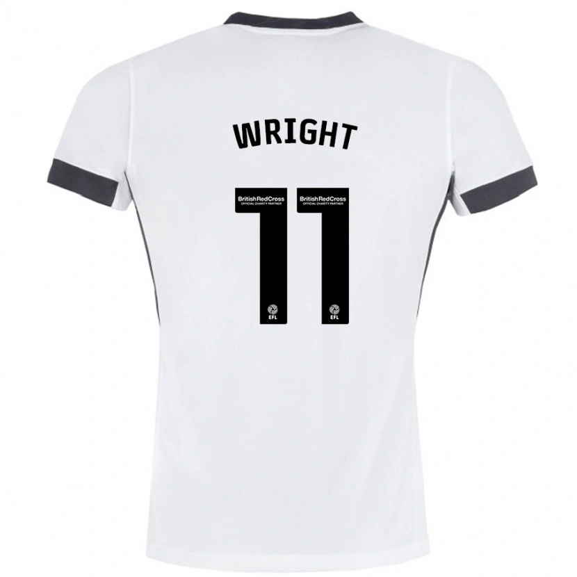 Danxen Uomo Maglia Scott Wright #11 Bianco Nero Kit Gara Away 2024/25 Maglietta