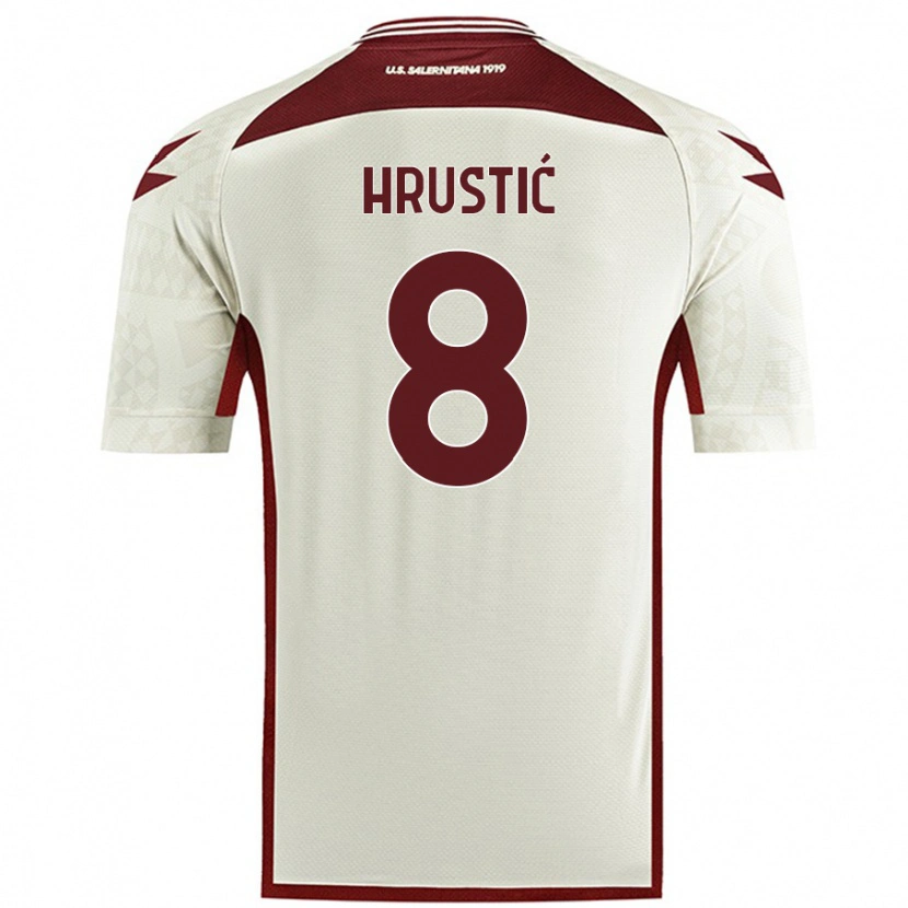 Danxen Uomo Maglia Ajdin Hrustić #8 Colore Crema Kit Gara Away 2024/25 Maglietta