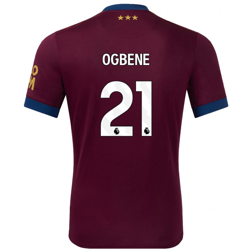 Danxen Uomo Maglia Chiedozie Ogbene #21 Marrone Kit Gara Away 2024/25 Maglietta