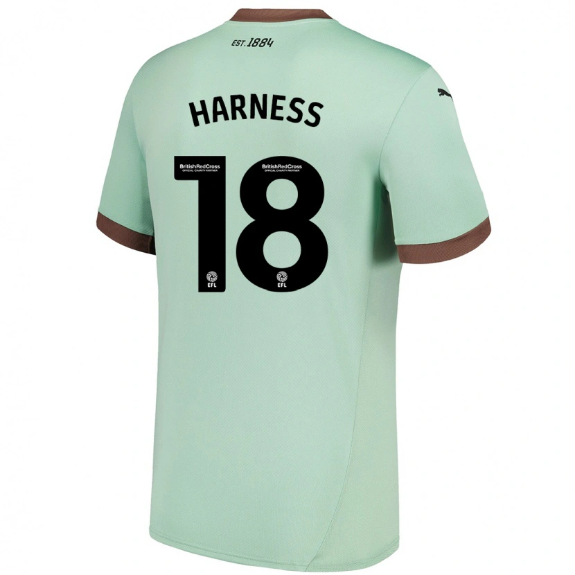Danxen Uomo Maglia Marcus Harness #18 Verde Pallido Kit Gara Away 2024/25 Maglietta