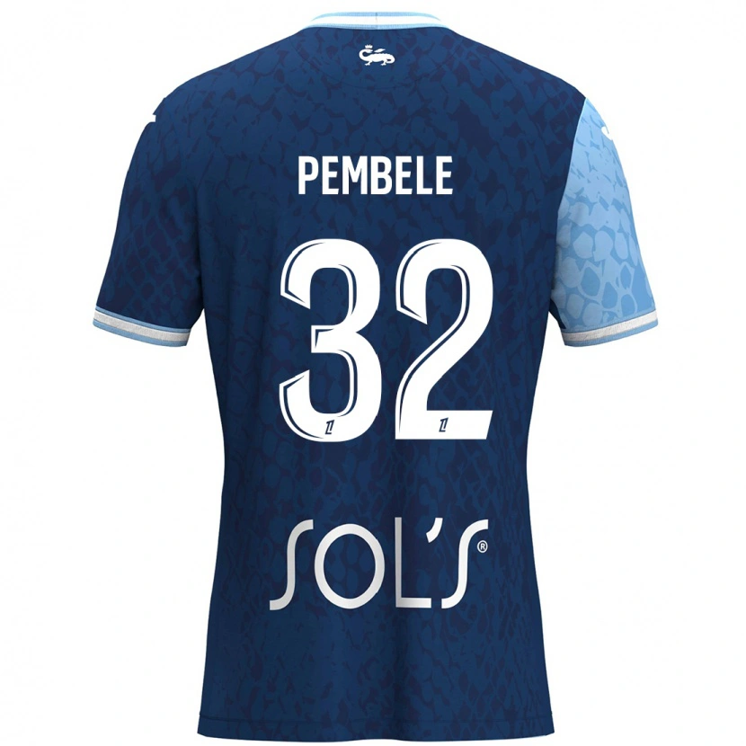 Danxen Uomo Maglia Timothée Pembélé #32 Azzurro Blu Scuro Kit Gara Home 2024/25 Maglietta