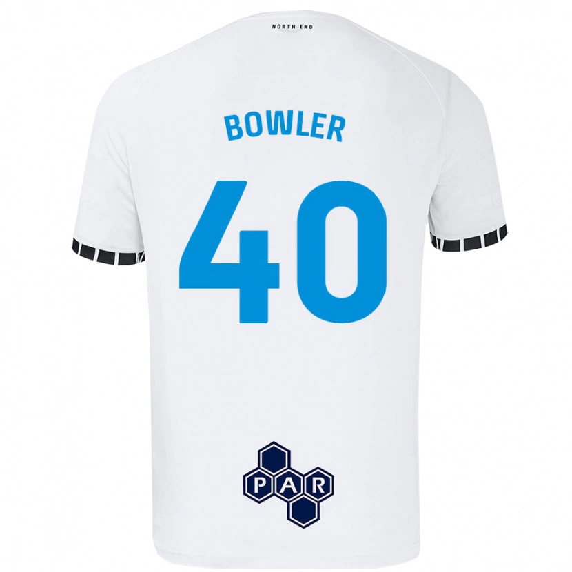 Danxen Uomo Maglia Josh Bowler #40 Bianco Kit Gara Home 2024/25 Maglietta
