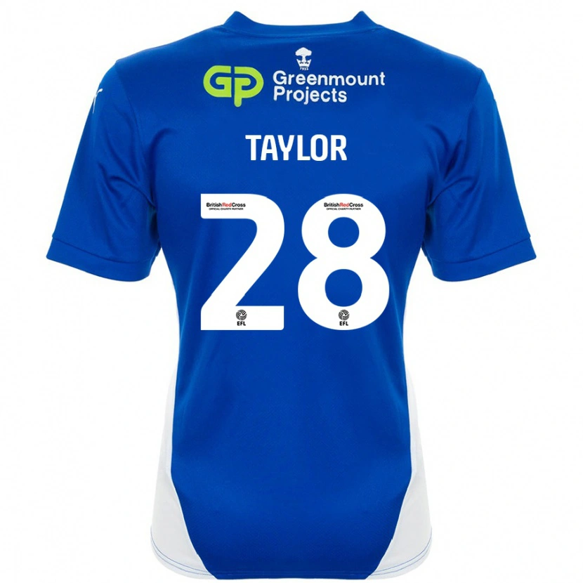 Danxen Uomo Maglia Dale Taylor #28 Blu Bianco Kit Gara Home 2024/25 Maglietta