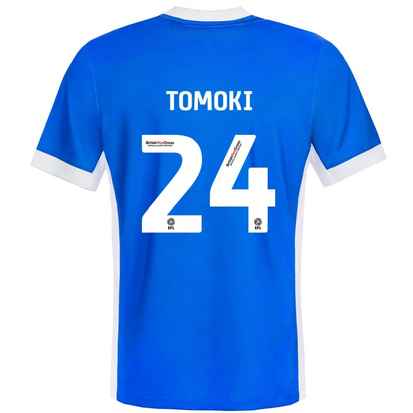 Danxen Uomo Maglia Tomoki Iwata #24 Blu Bianco Kit Gara Home 2024/25 Maglietta