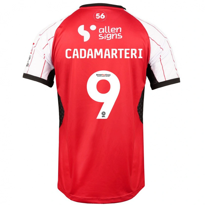 Danxen Uomo Maglia Bailey Cadamarteri #9 Bianco Kit Gara Home 2024/25 Maglietta