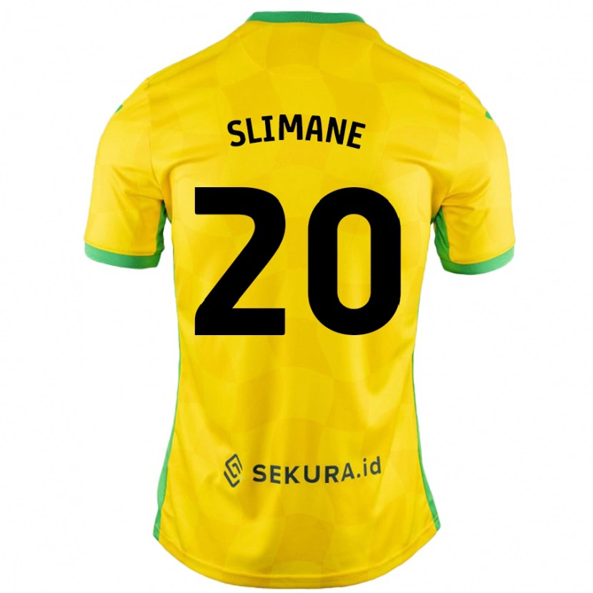 Danxen Uomo Maglia Anis Slimane #20 Giallo Verde Kit Gara Home 2024/25 Maglietta
