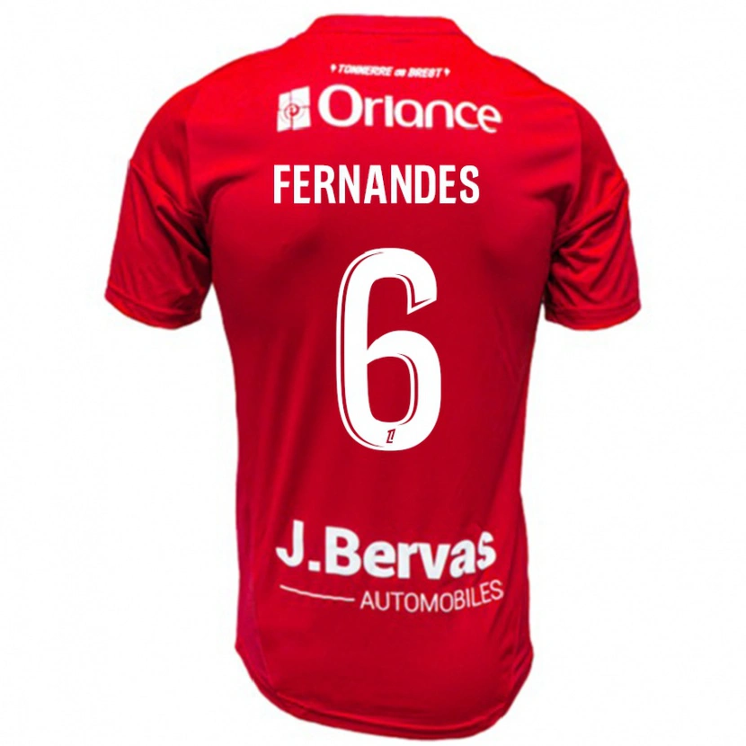 Danxen Uomo Maglia Edimilson Fernandes #6 Rosso Bianco Kit Gara Home 2024/25 Maglietta