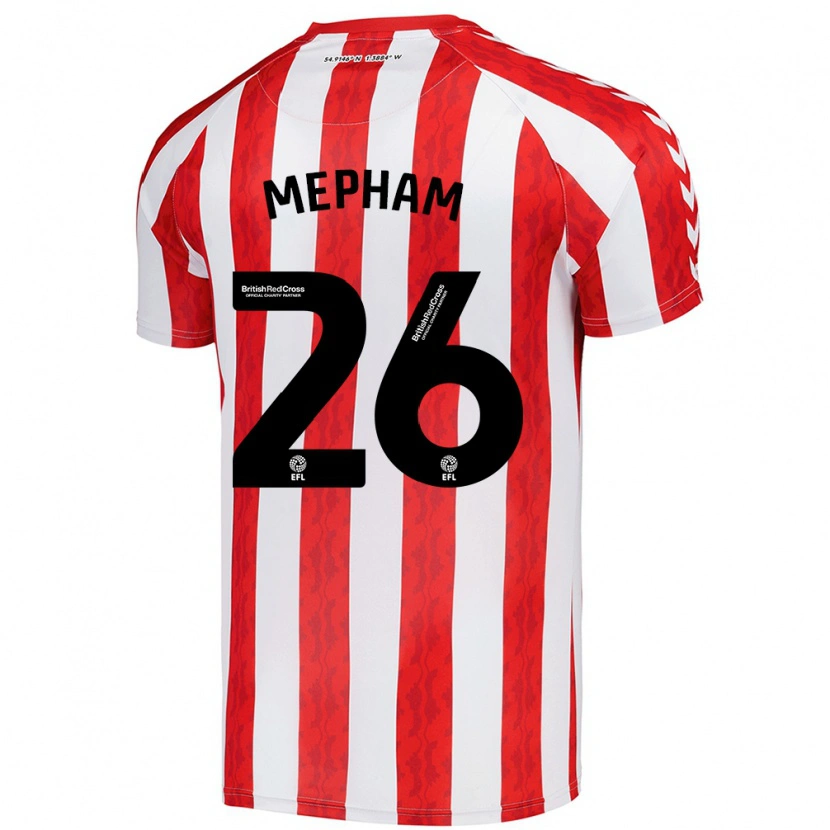 Danxen Uomo Maglia Chris Mepham #26 Rosso Bianco Kit Gara Home 2024/25 Maglietta